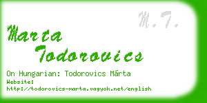 marta todorovics business card