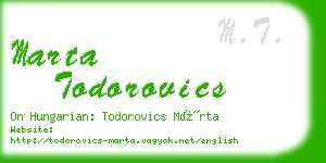 marta todorovics business card